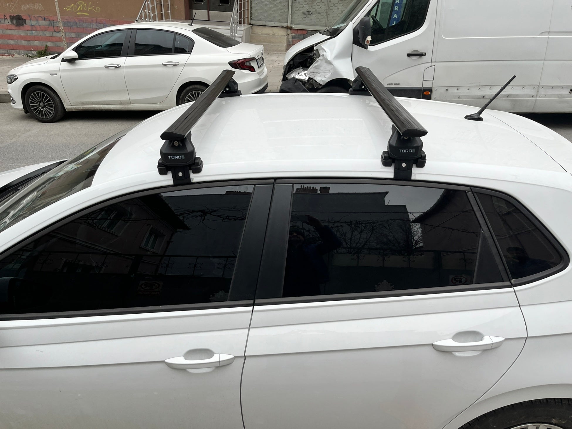 For Volkswagen Polo 5D 2009-2014 Roof Rack Cross Bar Metal Bracket Normal Roof Alu Black For Volkswagen Polo 5D 2009-2014 Roof Rack Cross Bar Metal Bracket Normal Roof Alu Black